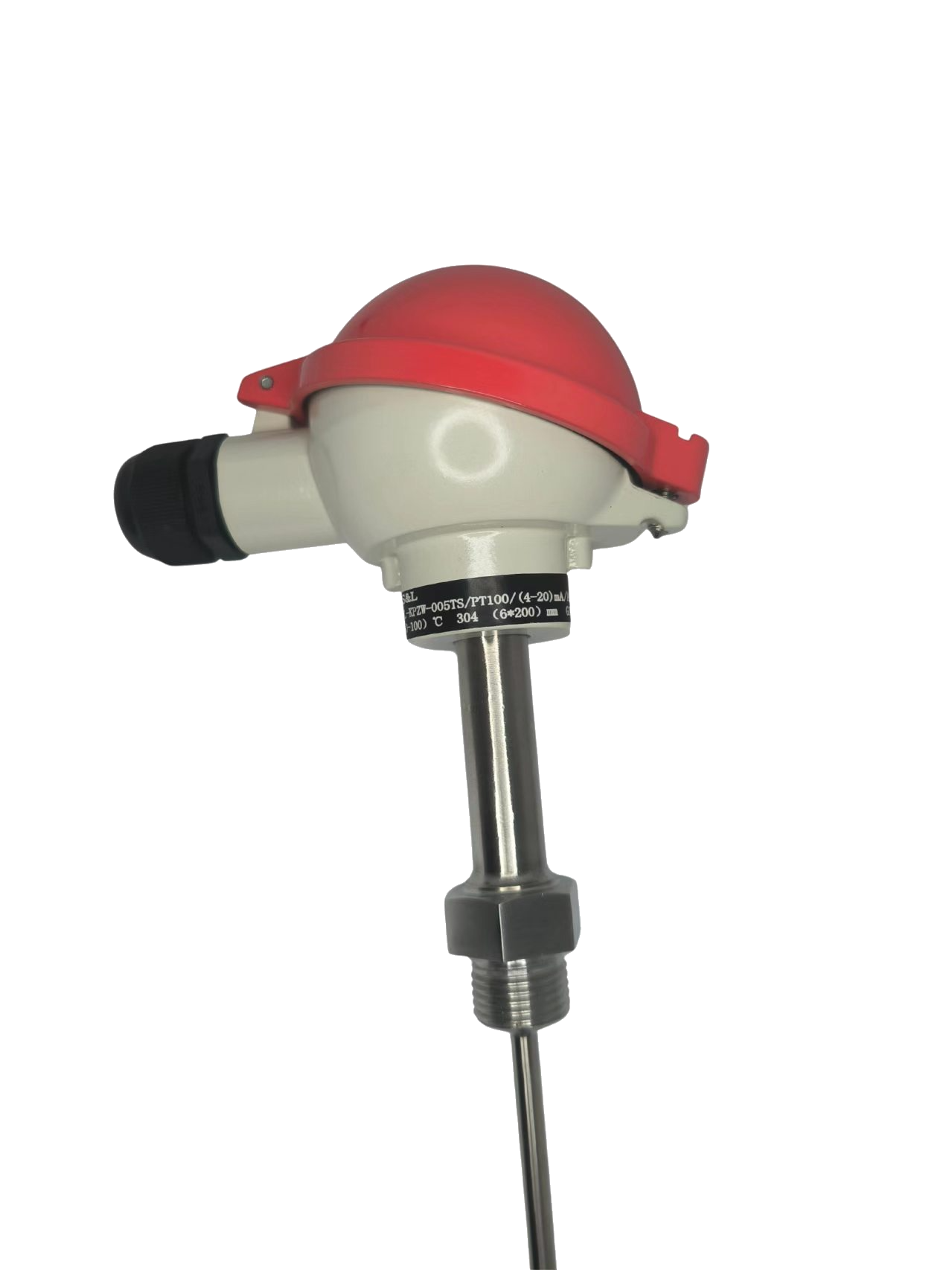 Temperature transmitter head-mount RTD sensor